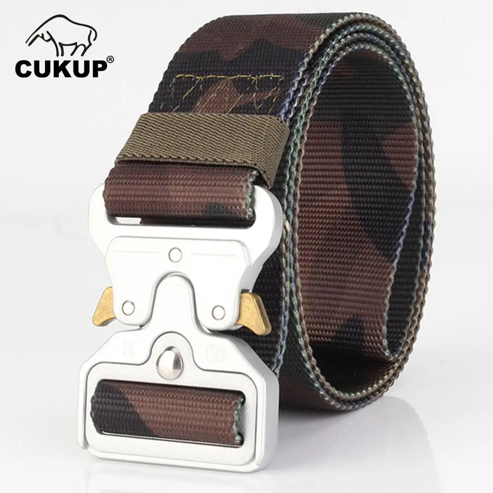 

CUKUP 4.5cm Width Unisex Multi Function Military Fan Quick Release Buckle Training Outdoor Thickening Nylon Belts 2018 CBCK131