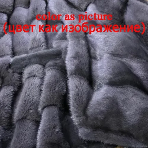Осень и зима модные новые норковые шубы для женщин натуральный мех тонкий куртки со стоячим воротником Полный Пелт природа норковая шуба - Цвет: dyed iron grey