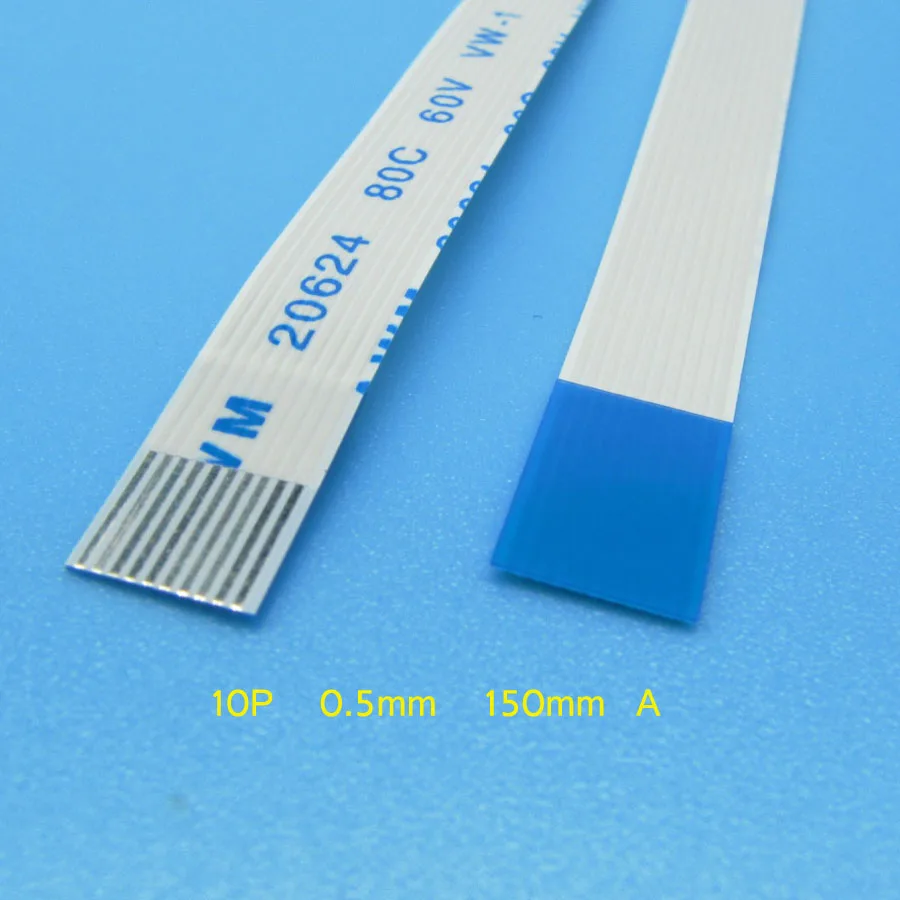 5pcsFFCFPCflatflexiblecable05mm10pinforwarddirection150mm