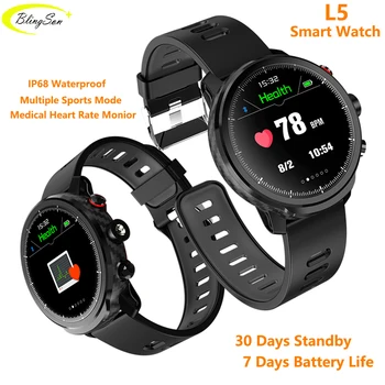 

L5 Smart Watch Waterproof Men SmartWatch Call Reminder Heart Rate Weather Forecast Smart Bracelet Ip68 Waterproof for All Phones
