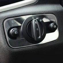 Нержавеющая сталь зеркало украшение для переключателя фар блестка фары преобразования переключатель наклейки для Ford Ecosport Fiesta 2013