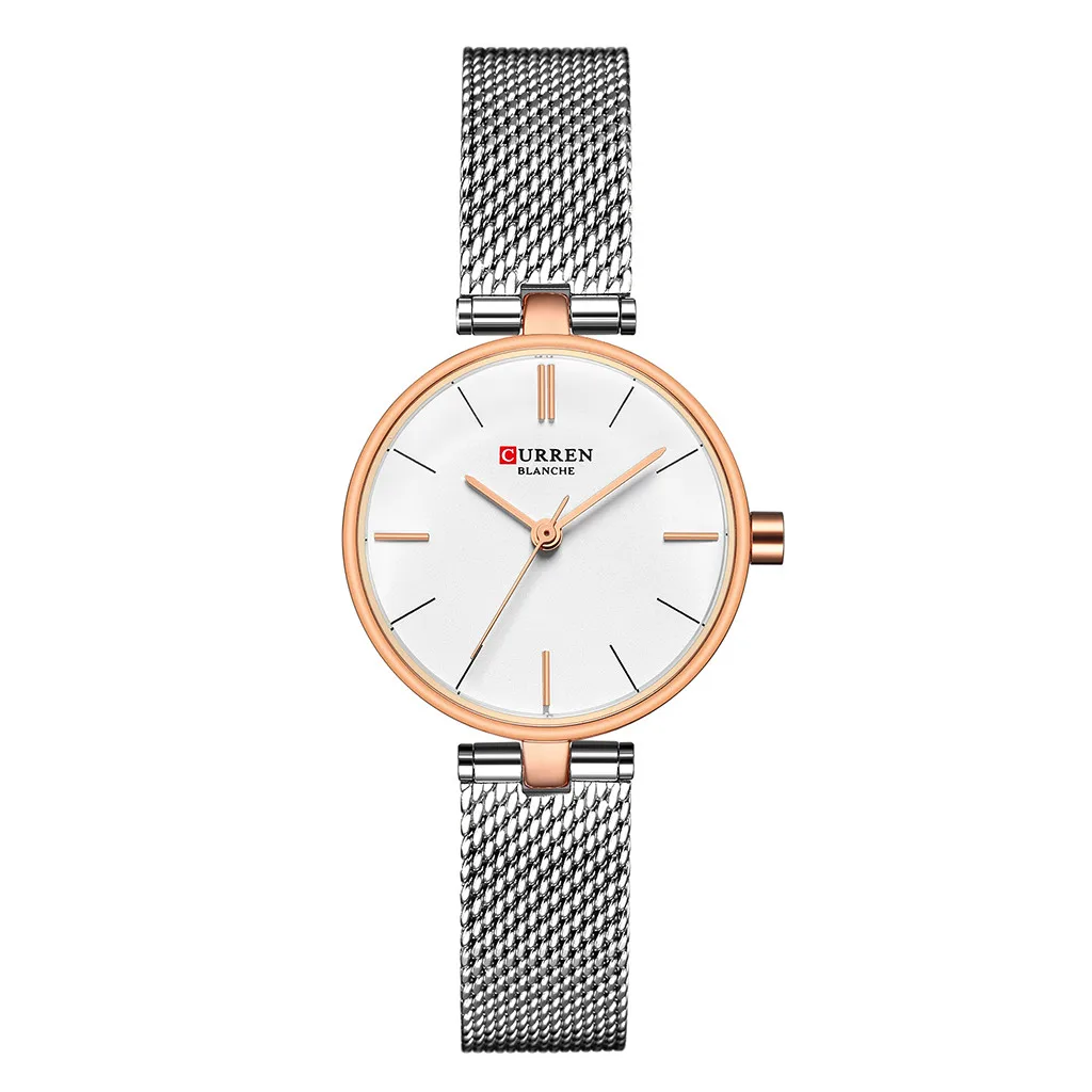 

2019 Fashion women watches Quartz Wristwatches Small Dial Net With Watch Waterproof Ultra Thin Fashion Watch Female Watch