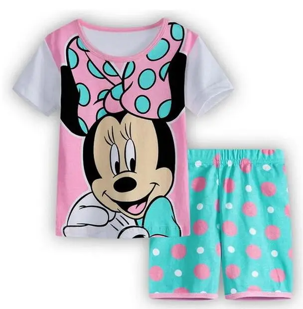Летние Пижамные комплекты для мальчиков и девочек, детская одежда для сна с короткими рукавами, хлопковая детская пижама, Детская Пижама, Пижама для мальчика, ночная рубашка, домашняя одежда wen76 - Цвет: style 13
