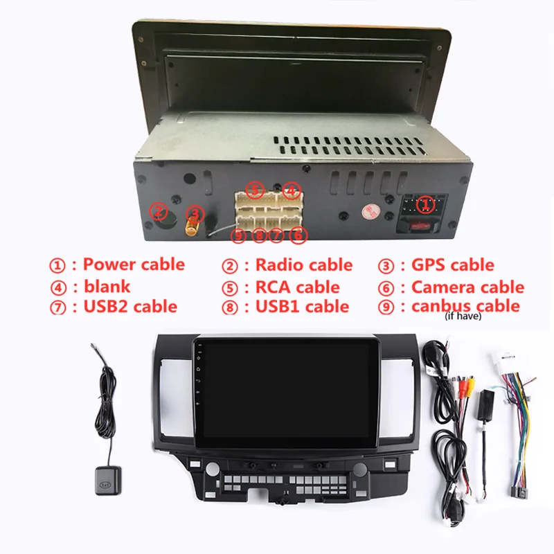 Discount 10" 4G RAM 2.5D IPS 8 CORE Android 9.1 Car DVD Multimedia Player GPS for Mitsubishi Lancer 2008 2009 - 2016 car radio navigation 5