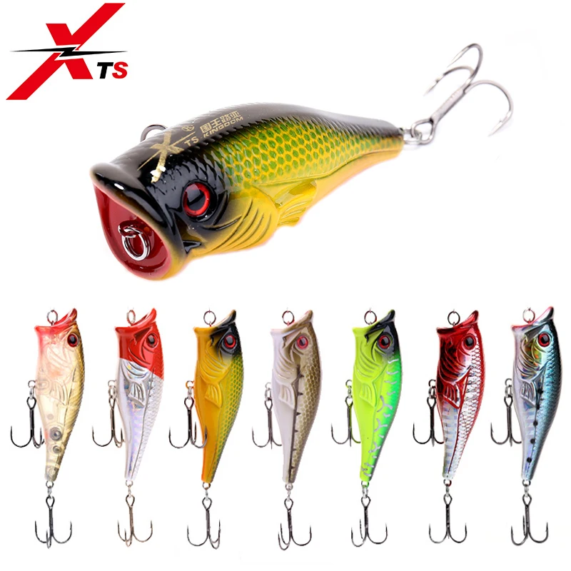 

XTS Fishing Lure 11.2g 70mm Wobblers ABS Material Artificial Hard Popper Bait Floating Popper Plastic Fishing Jerkbait Bait 5201