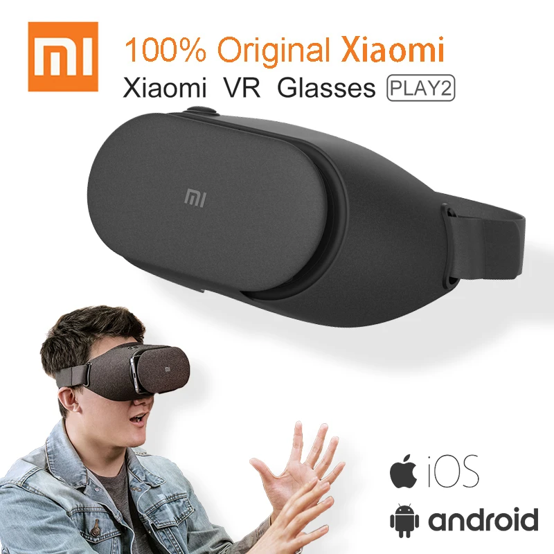 4,7 Original Xiaomi VR Play 2 Virtual gafas auriculares con de juego de cine para Samsung Huawei 5,7 100%|Gafas 3D / Gafas de realidad virtual| - AliExpress