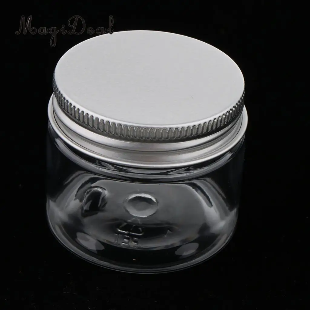 10pcs 30-120ML PET Plastic Empty Cosmetic Container Case with Aluminum Caps Cream Lotion Box Ointments Bottle Makeup Pot Jars