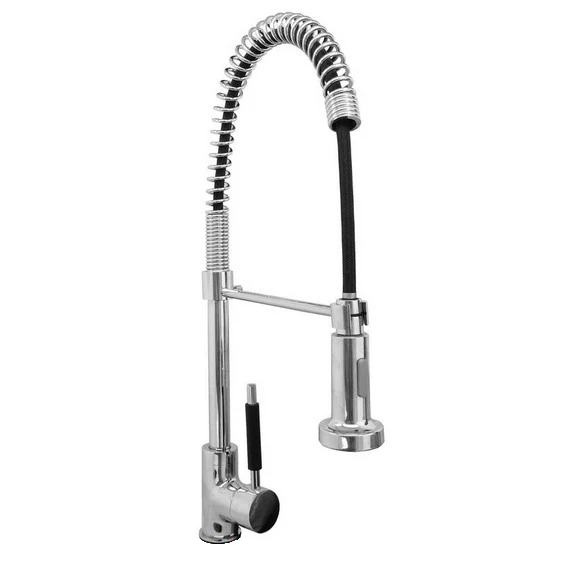 Polished Chrome Brass Single Handle Swivel Pull Out Spray Spout Kitchen Faucet Mixer Taps asf077