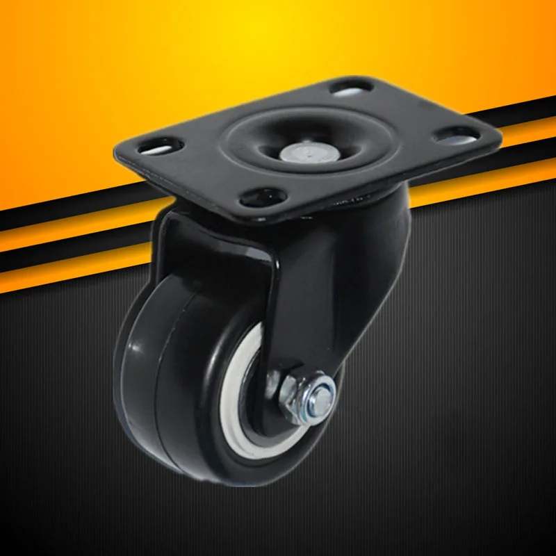 4Pcs 1.5Inch Durable PVC Furniture Casters 360 Degree Swivel Caster