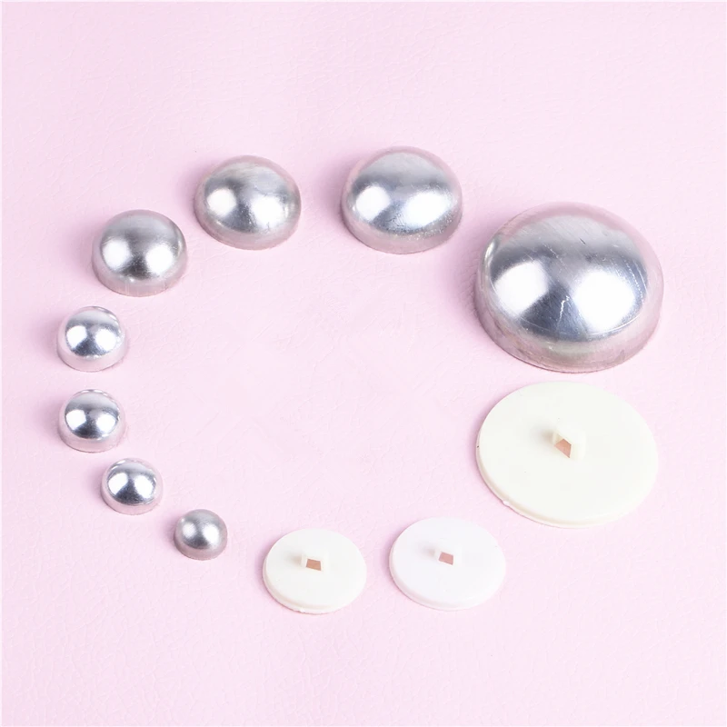 

Mushroom Fabric Cloth Covered Button Component with Plastic Back DIY Handmade Jewelry Apparel Accessories 100 pcs