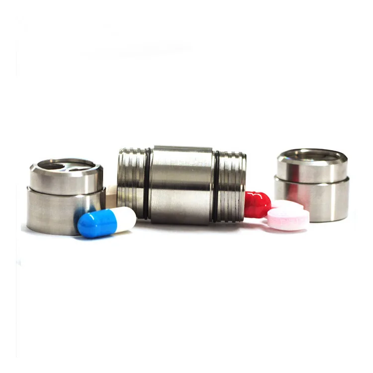 

Titaner Portable Titanium Pill Case Waterproof Battery Storage Ultralight Titanium Container