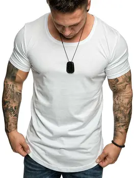 

Men Gym Muscle Bodybuilding Tshirt Cotton Sport Fit Fitness Casual T-shirt TeeTop Plus size 3XL Summer Solid Comfortable T Shirt