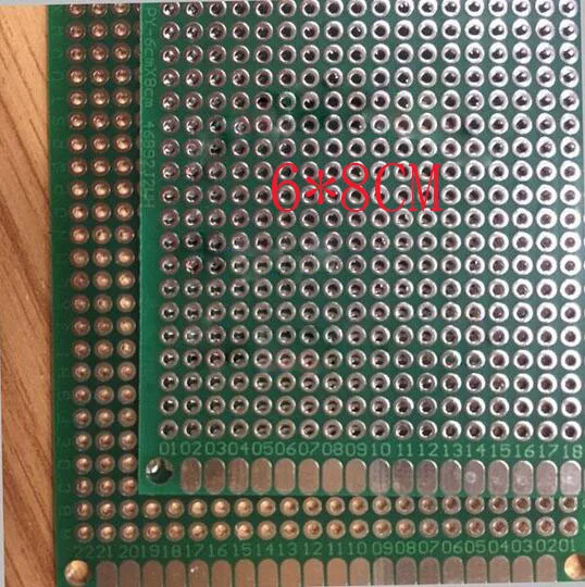 ship100pcs 6*8 см pcb Двусторонняя HASL 1,6 мм 2,54 шаг универсальная плата pcb Экспериментальная доска