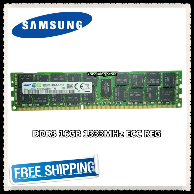 Серверная память Samsung DDR3 16 ГБ 1333 МГц ECC REG регистровая DIMM 16G PC3L 10600R RAM 240pin 10600 1 35