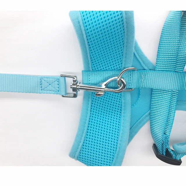 “LOVE” Paw Rubber Adjustable Soft Breathable Dog Harness Cat Control Nylon Mesh Vest harness for Pet Chest Strap Leash Set