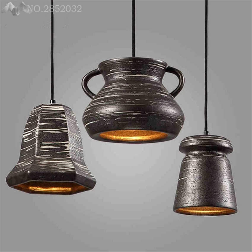 

LFH Nordic Creative Pendant Lights Retro Ceramic Hanging Lamps Lighting for Restaurant Bar Cafe Dining Room Bedroom Decoration