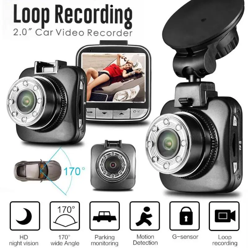 

VODOOL 2.0in LCD 170 Degree Lens 1080P Full HD Car DVR Camera G-sensor Video Recorder WDR IR Night Vision Car Dash Camera