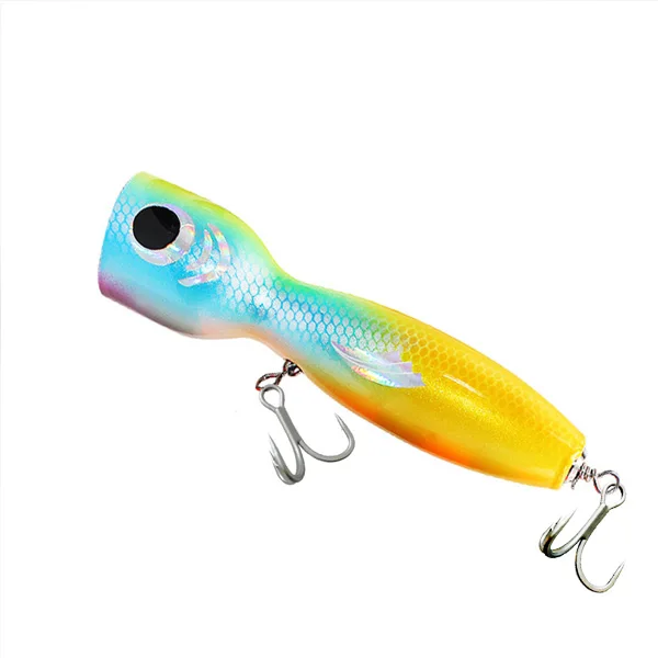 Funadaiko Popper Lures Deep sea Wooden lure Fishing jigging lure metal slow jig floating stickbait175mm 120g poper - Цвет: gold