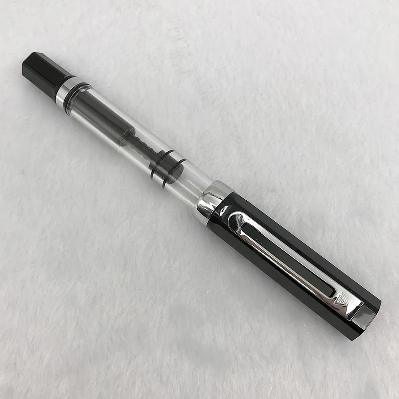 1 шт. прозрачная перьевая ручка F/EF перо для выбора Lanbitou пластиковые ручки для студентов Calligranphy чернила школьные принадлежности канцелярские принадлежности - Цвет: black