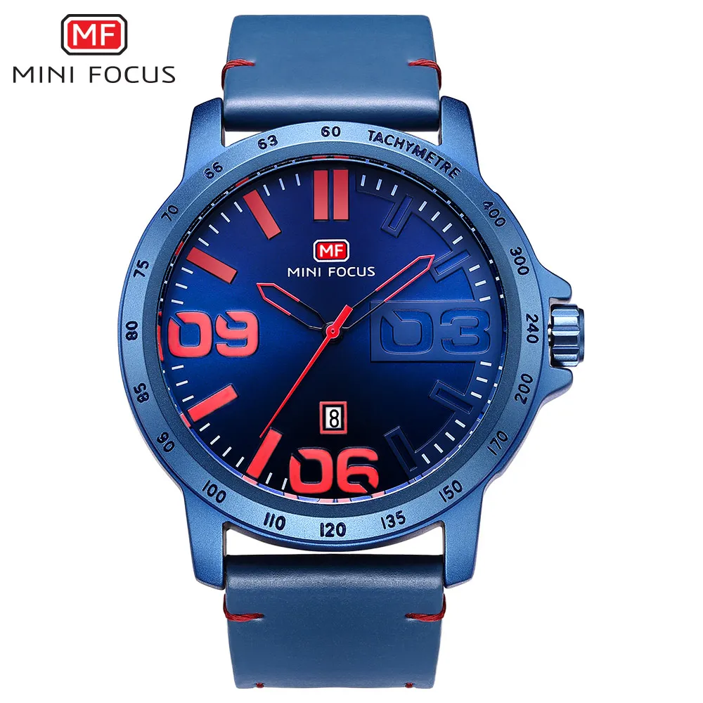 Модные для мужчин s часы лучший бренд класса люкс кожа кварцевые часы водостойкий Спорт для мужчин наручные часы для мужчин часы синий relogio masculino - Цвет: Blue