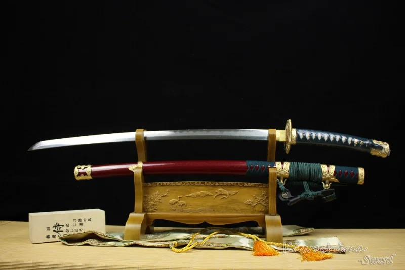Качественный японский меч ручной работы Tachi сложенная сталь Sanmai ламинированная