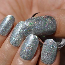 Голографическая Лазерная Серебряная блестящая пудра, пыль, сделай сам, дизайн ногтей, украшения, маникюрные инструменты, блестящий блеск для ногтей N32