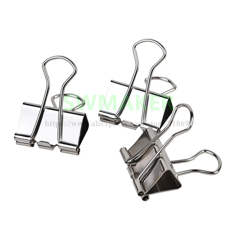 

19mm/25mm/32mm Luxury Silver color Clips for Heatbeds Foldback Bulldog Glass Bed Clip for DIY Reprap 3D Printer