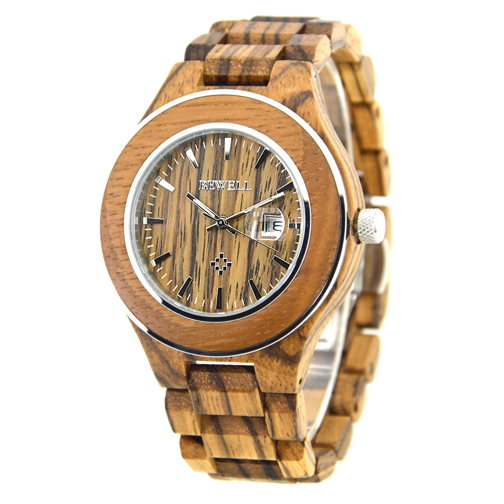 BEWELL WOODEN WATCH