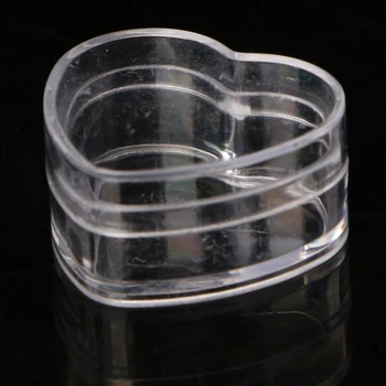 

10Pcs 4g Plastic Heart/Star Shape Cream Box Travel Empty Makeup Container Refillable Bottles Cosmetic Case Transparent New