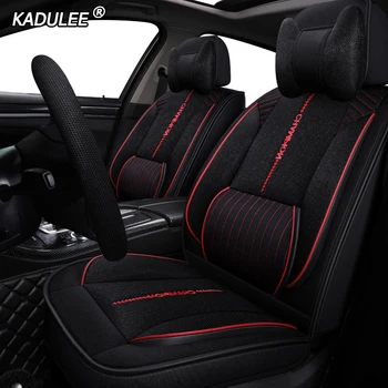 

KADULEE FLAX car seat covers For opel astra k h j g kia picanto niro sportage hyundai creta i40 lada ford focus 2 3 car seats