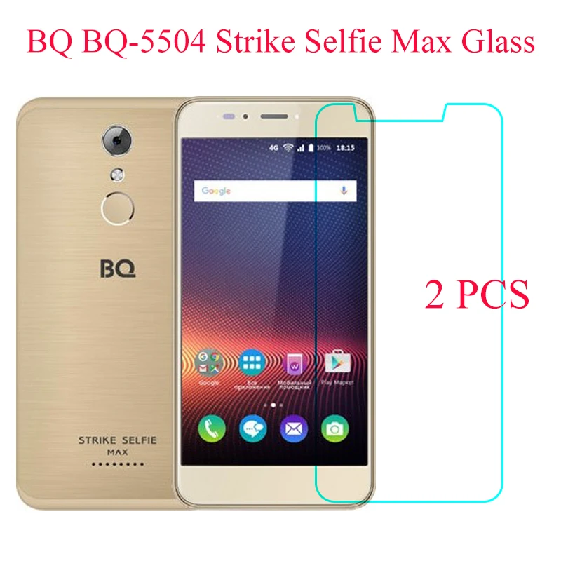 2 шт. ультра тонкая 9H пленка из закаленного стекла для BQ 5504 чехол Strike Selfie Max Защита