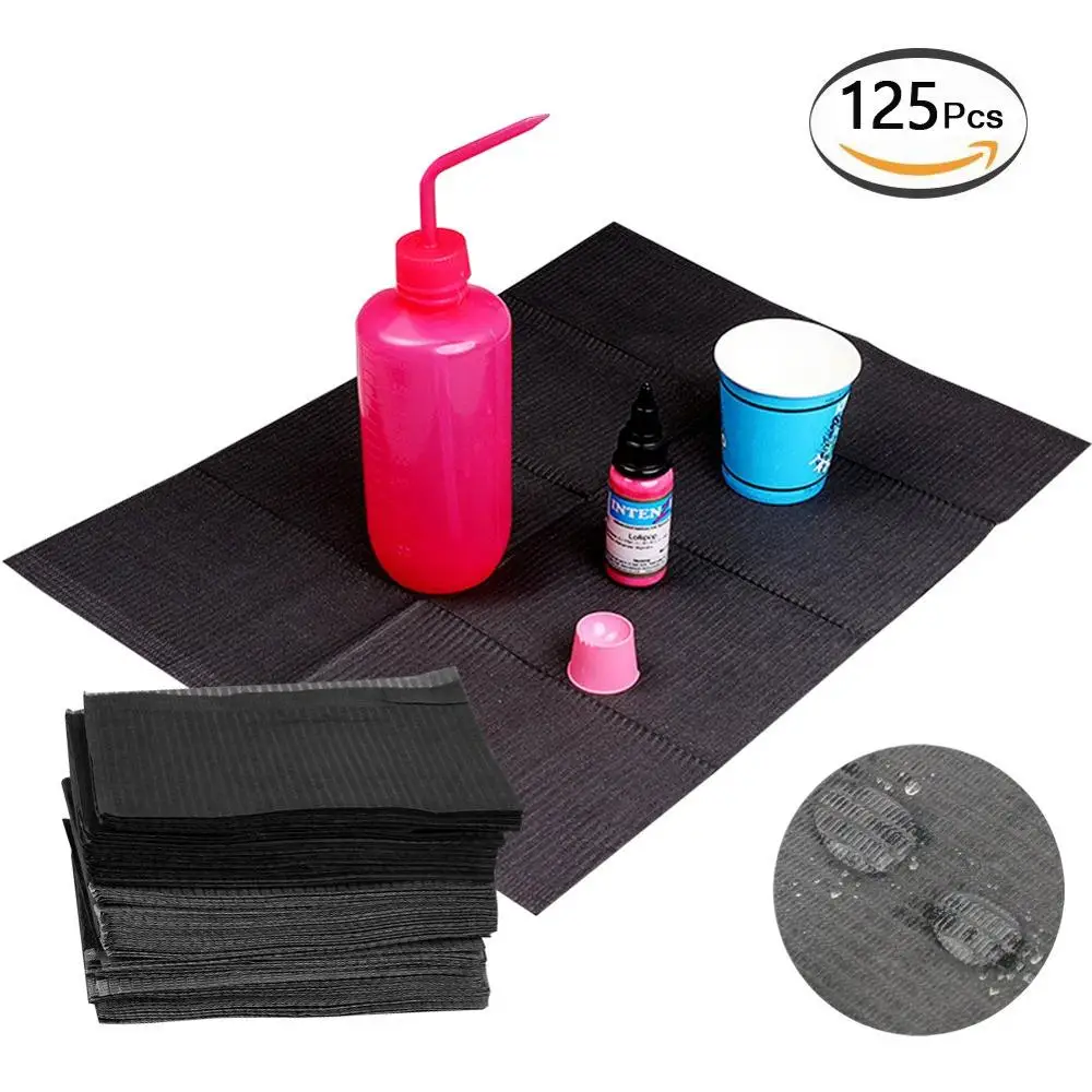 

125Pcs Disposable Tattoo Clean Pad Waterproof Medical Paper Tablecloths Mat Double Layer Tattoo Accessories Makeup Nail Art Tool