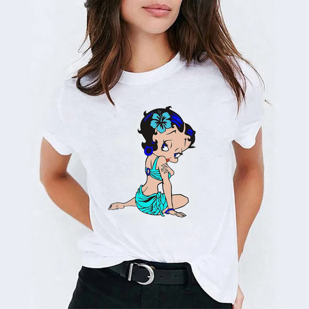 Женская летняя футболка Betty boop, модная женская футболка tumblr из хлопка с коротким рукавом, подарок для вашей девушки, vogue femme