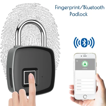 

Electric Fingerprint Lock Wifi Bluetooth Padlock Security Digital Keyless Smart Fingerprints Padlocks For Door/Luggage/Case