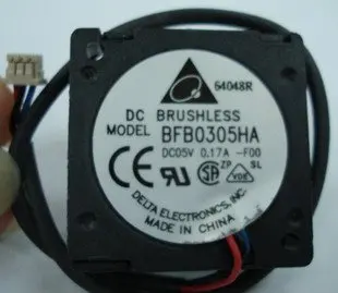 

Delta BFB0305HA DC5V 0.17A Three-wire3010Dual ball blower- Cooling fan
