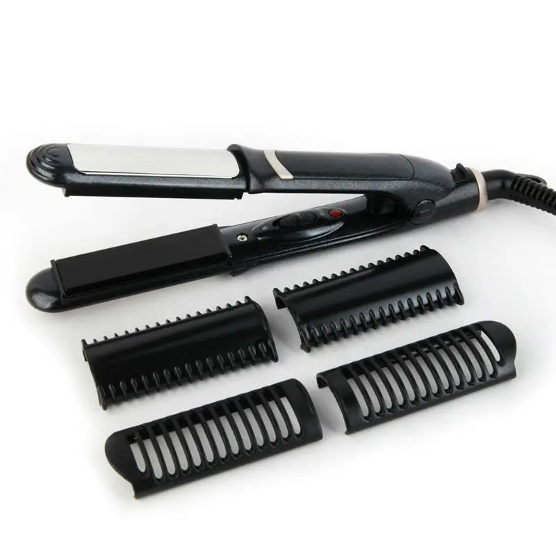 2 in 1 Electric Hair Straightener & Hair Curling Irons Ceramic Floating