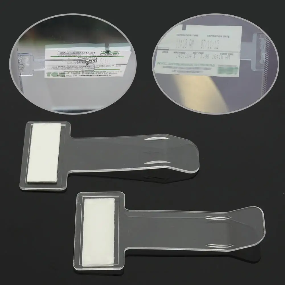 

1Pc Car Vehicle Accessory Parking Ticket Permit Card Ticket Holder Clip Sticker