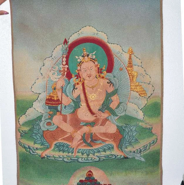 35 &quotтибетская шелковая вышивка буддизм Tangka Padmasambhava статуя Будды | Дом и сад