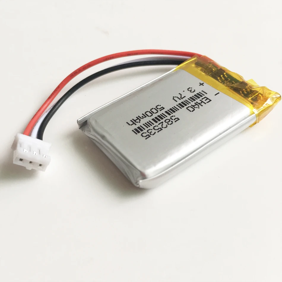 3 7 V 500mAh литий полимерная LiPo аккумуляторная батарея с JST PH 2 0 мм контактный разъем