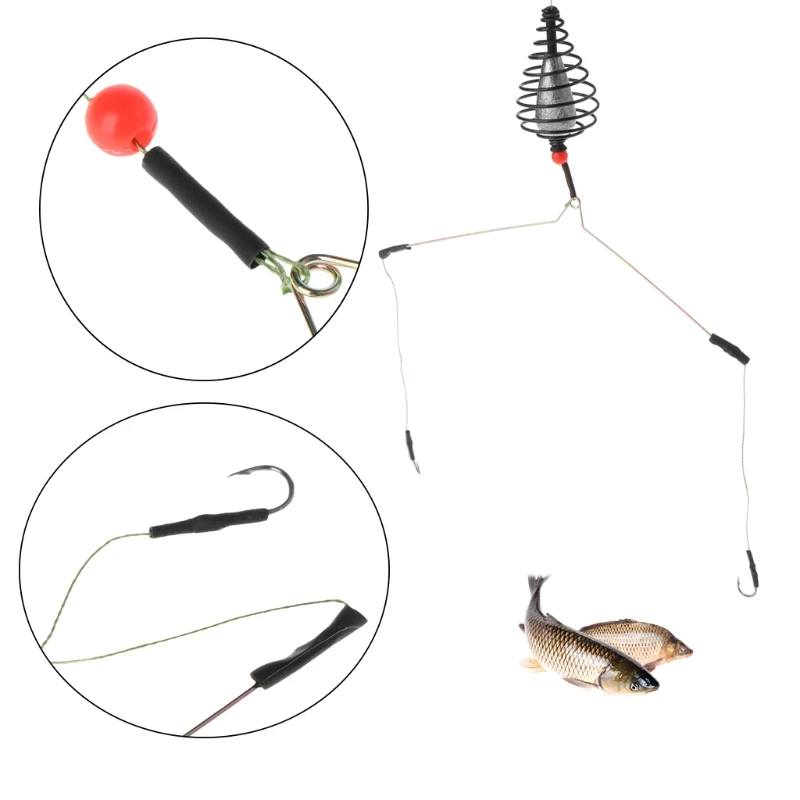 

Fishing Feeder With Explosion Hook Lead Sinker Bait Holder Lure Tackle Carp Fish