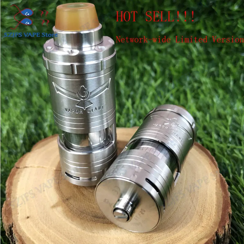 

NEWESTCustom Vapor Giant v6 S RTA bottom airflow Single coil Atomizer tank 5.5ML Capacity 23mm 316ss adjustable VS Giant M5 vape
