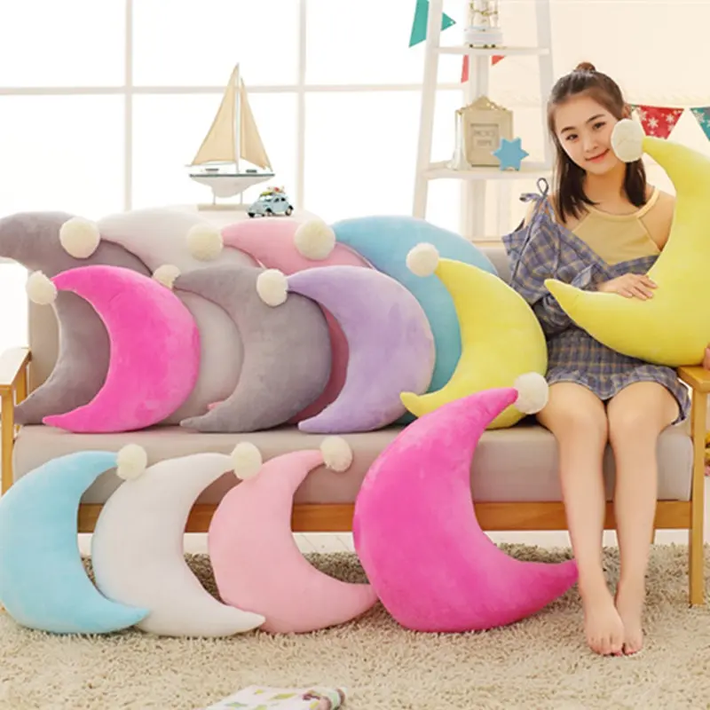 

45cm Kawaii Star Moon Plush Pillow Stuffed Toys Soft Sky Series Pillow Sofa Cushion Baby Doll Birthday Gifts Toys for Kids Girls