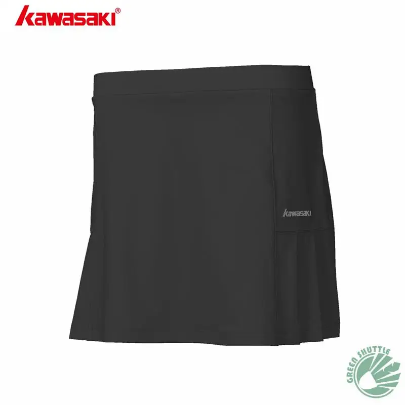 Kawasaki Новая Спортивная юбка женская короткая юбка фитнес Открытый Бег бадминтон юбка дышащая теннисная юбка Sk-S2751 - Цвет: Черный