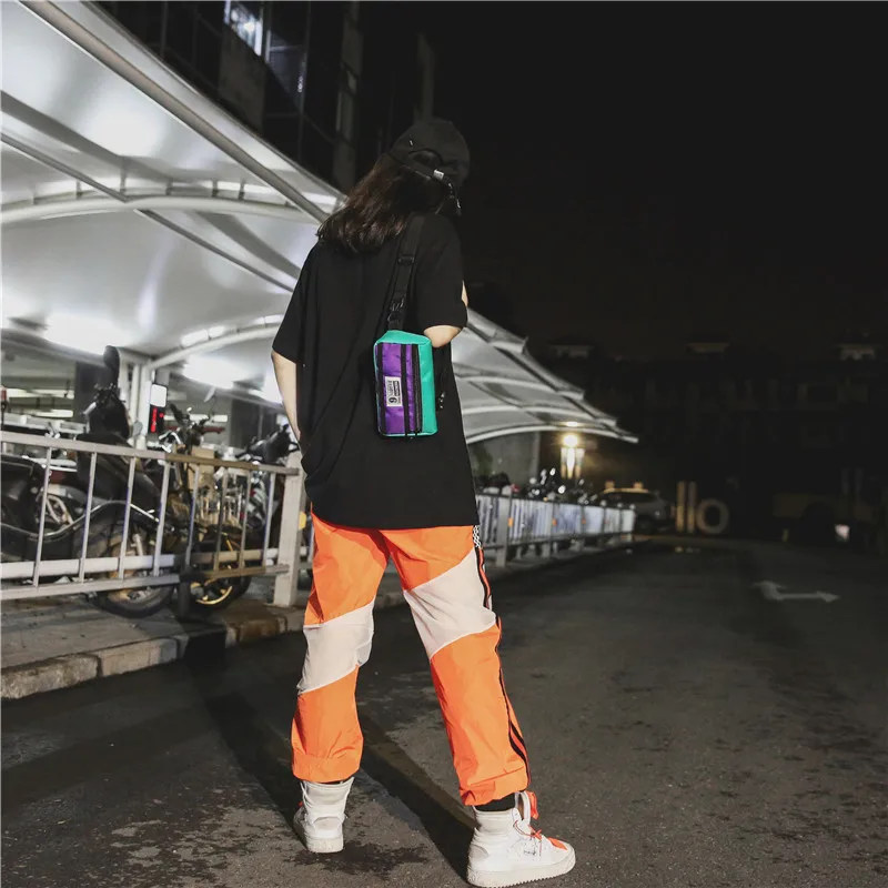 Menghuo Unisex Fanny Pack Belt Bag Panelled Waist Bag Purse Chest Fanny Pack Travel Cashier Belt Hip-hop Rock Boys Girl Bag 2018XJTQ3872