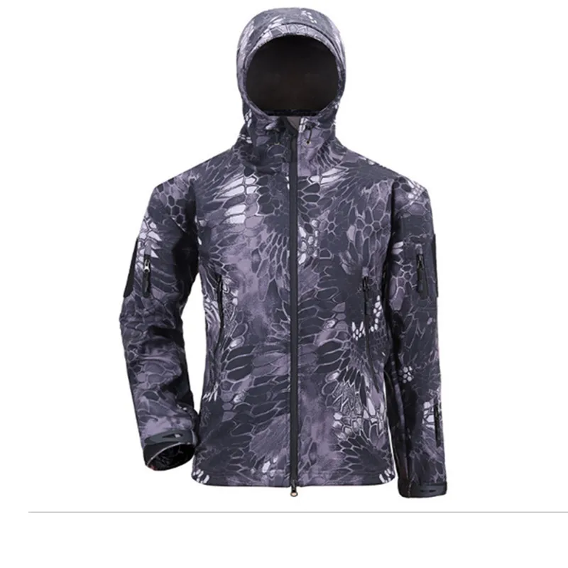Stealth V5.0 Военная Тактическая Мужская куртка скрытый кожа акулы, флисовая куртка водонепроницаемая ветрозащитная охотничья камуфляжная армейская куртка с капюшоном