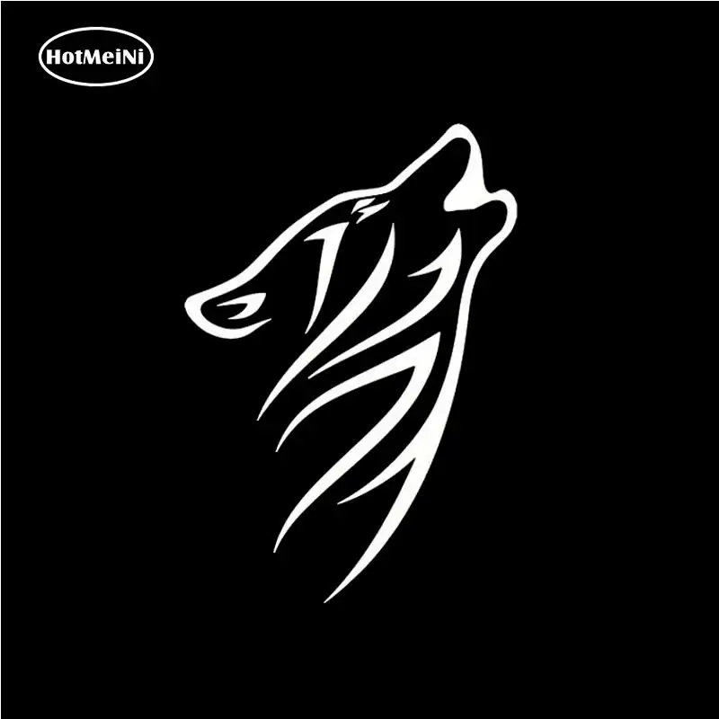 

HotMeiNi Car Sticker Wolf Tribal Vinyl Graphic Decal Car Window Sticker Black/Sliver 15cm
