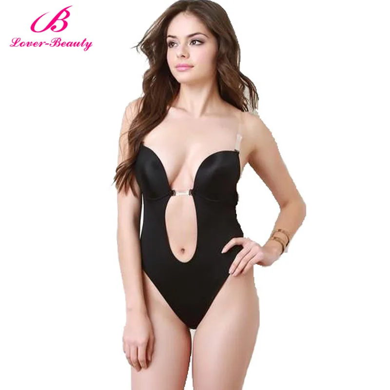 Lover Beauty Waist Shaper Slimming Body Shapers Women's U Plunge Bra Body Suit Backless Shaper