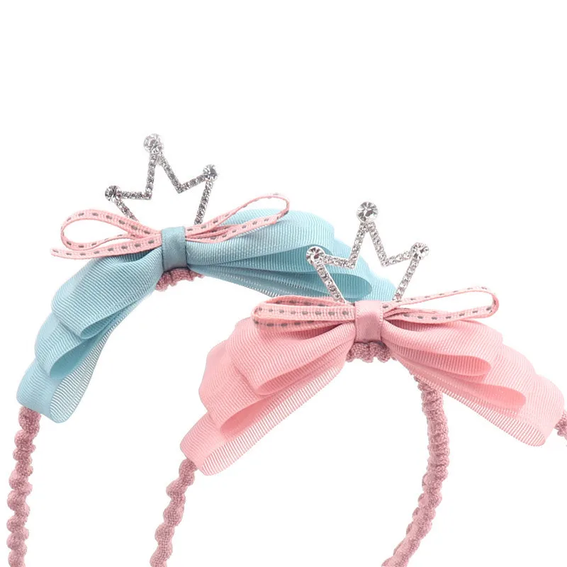 

2019 Fashion Baby Bow Girls Crown rhinestone Headwear Kids Hair Accessories