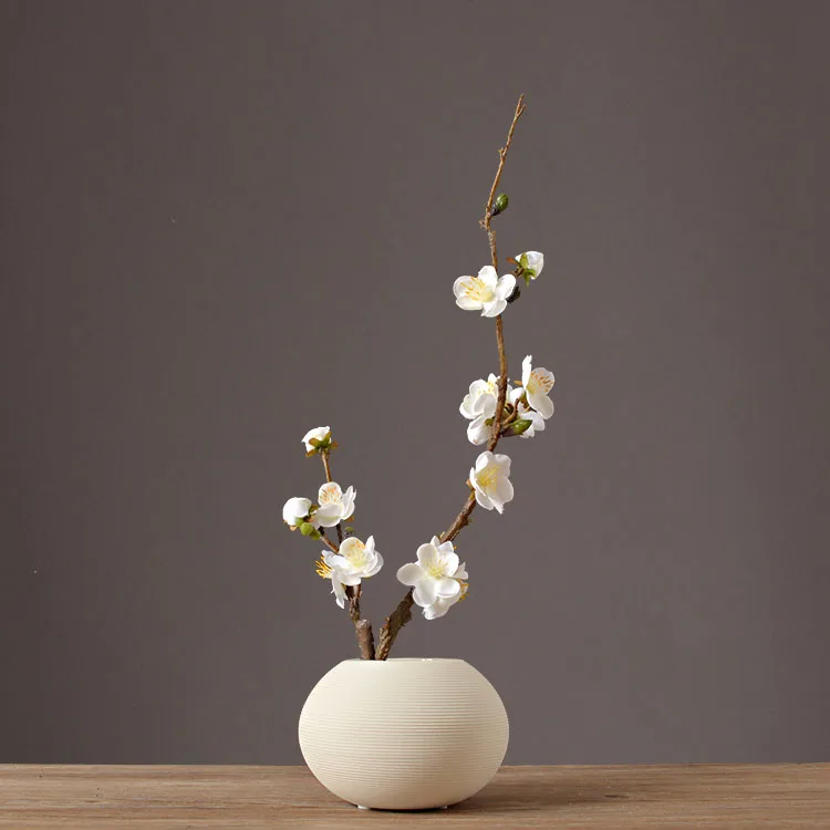 

Chinese style ceramic decorative vase with artificial flower home decors ornaments