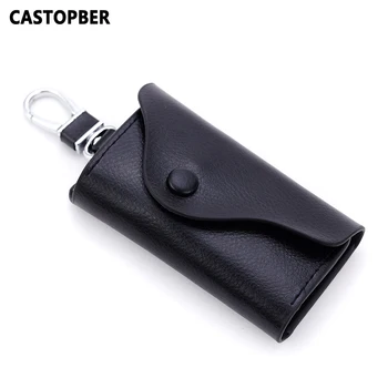 

Fashion Cowhide Split Leather Purse Key Wallets Women Key Chain Wallet For Men Key Holder High Quality Famous Brand Business